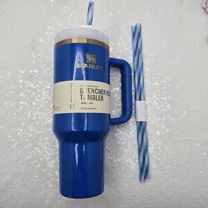 Stanley Quencher H2.0 FlowState Tumbler 40oz Arctic (Blue) Twist w/ Extra Straws